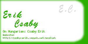 erik csaby business card